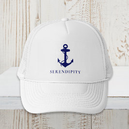 Classic Boat Anchor Monogram Keps
