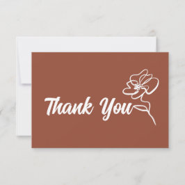 Classic Boho Burnt Orange Floral Sketch Tack Kort