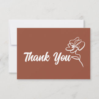 Classic Boho Burnt Orange Floral Sketch Tack Kort