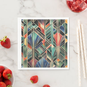Classic Boho Jazzy Geometric Elegant Design Pappersservett