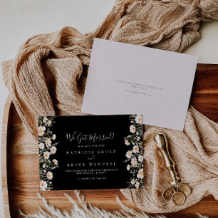 Classic Boho Wildblomsvart Elopement Meddelande