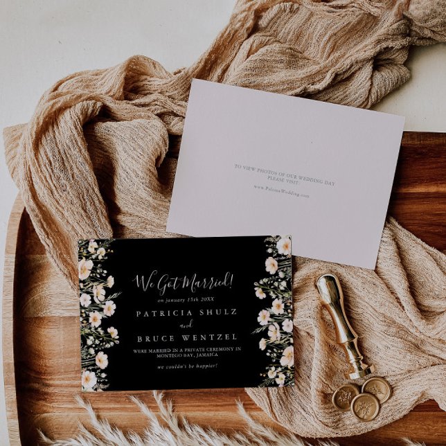 Classic Boho  Wildblomsvart Elopement Meddelande (Skapare uppladdad)