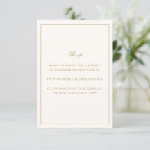 Classic Border Ivory and Gold Timeless Wedding