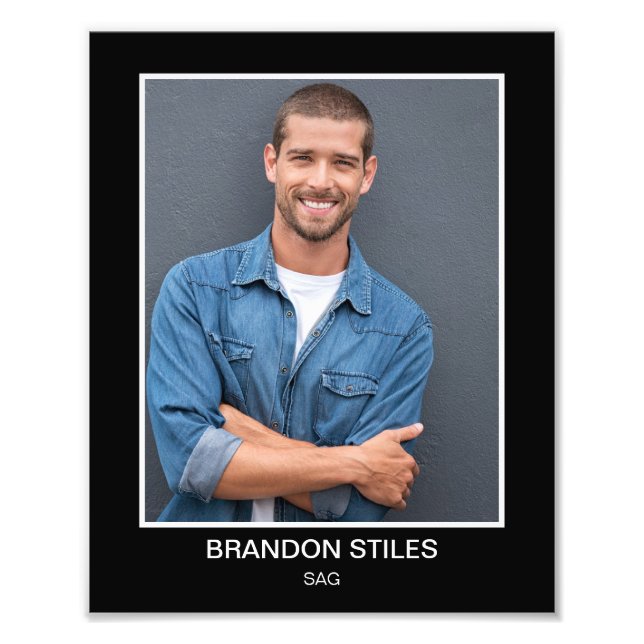Classic Border Printed Headshots for Actors Fototryck (Framsidan)