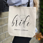Classic Bride Tote Bag Tygkasse<br><div class="desc">Det här är en klassisk men vacker väska som skulle ge en perfekt gåva!</div>