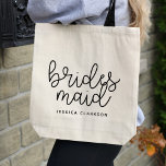 Classic Bridesmaid Tote Bag Tygkasse<br><div class="desc">Det här är en klassisk men vacker väska som skulle ge en perfekt gåva!</div>