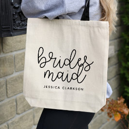 Classic Bridesmaid Tote Bag Tygkasse