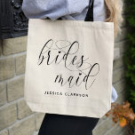 Classic Bridesmaid Tote Bag Tygkasse<br><div class="desc">Det här är en klassisk men vacker väska som skulle ge en perfekt gåva!</div>
