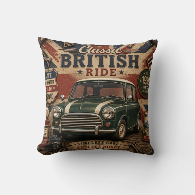 Classic British Car Kudde (Framsida)