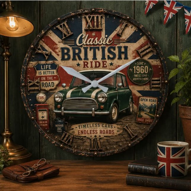 Classic British Car Stor Klocka (Skapare uppladdad)