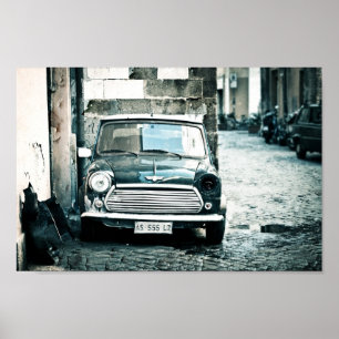 Classic British Mini i Rom Poster
