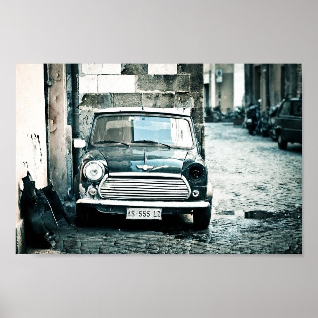 Classic British Mini i Rom Poster (Framsidan)