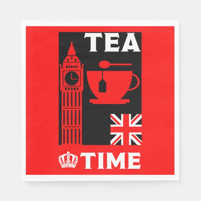Classic British Tea Drinkers Pappersservett (Framsidan)