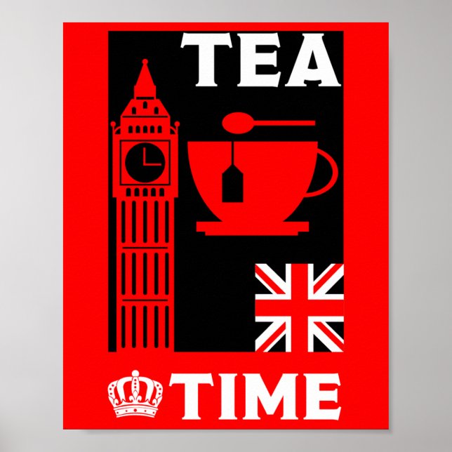 Classic British Tea Drinkers Poster (Framsidan)
