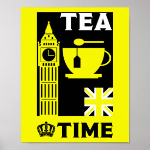 Classic British Tea Drinkers Poster