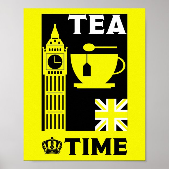 Classic British Tea Drinkers Poster (Framsidan)