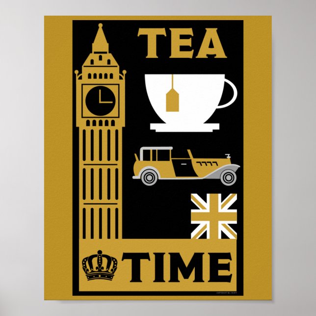 Classic British Tea Drinkers Poster (Framsidan)