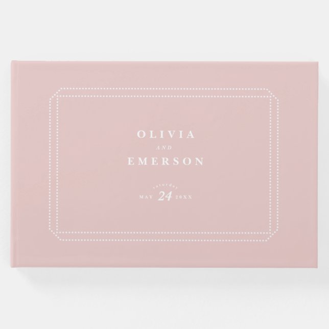 Classic Bröllop Guestbook rosa Gästböcker (Framsida)