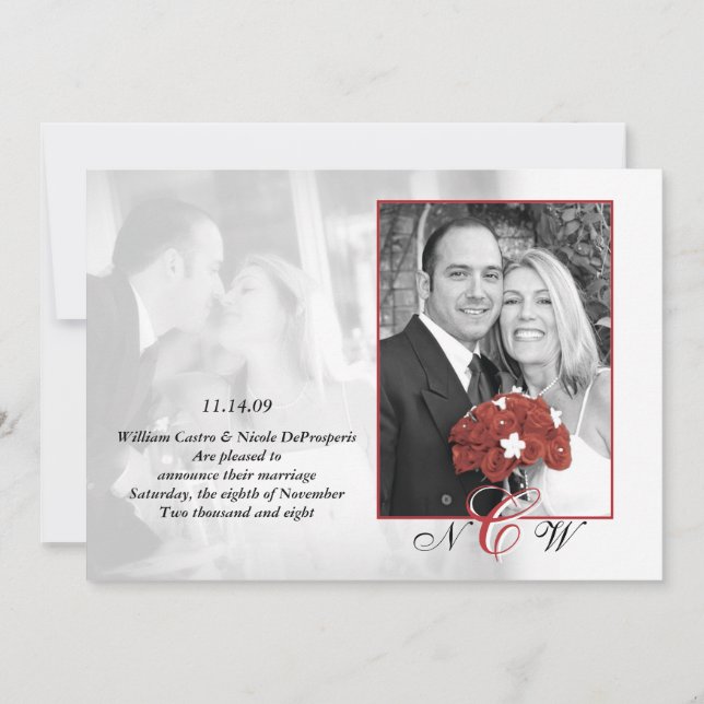 Classic Bröllop meddelande Inbjudningar (Framsida)