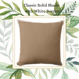 Classic Brown Clay med White Trim Kudde
