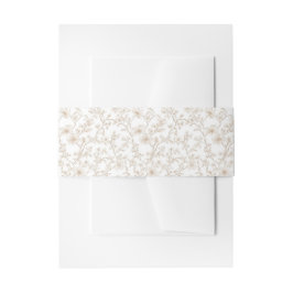 Classic Brown Floral Toile Invitation Band För Inbjudningskort