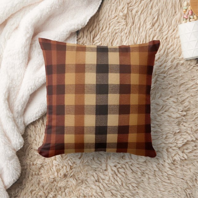 Classic Buffalo Play Rustic Brown & Terracotta Kudde (Filt)