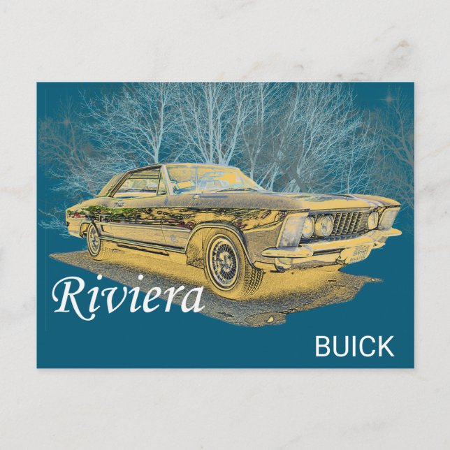 Classic Buick Riviera Vykort (Framsida)