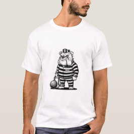 classic Bulldog prisoner with ball chain T Shirt