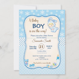 Classic bunny Baby Shower Invitation Inbjudningar