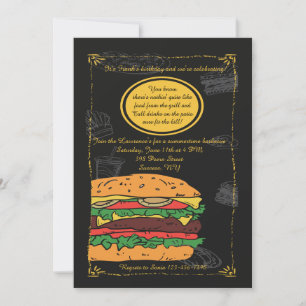 Classic Burger BBQ-inbjudan Inbjudningar