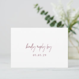 Classic Burgundy Elegant bröllop OSA Kort