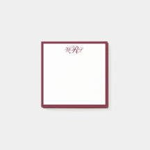 Classic Burgundy Red Monogram