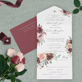 Classic Burgundy Ro & Peony