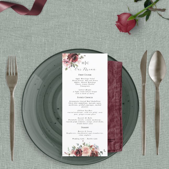 Classic Burgundy  Ro & Peony Meny (Skapare uppladdad)