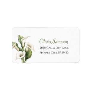 Classic Calla Lily-adressetikett Adressetikett