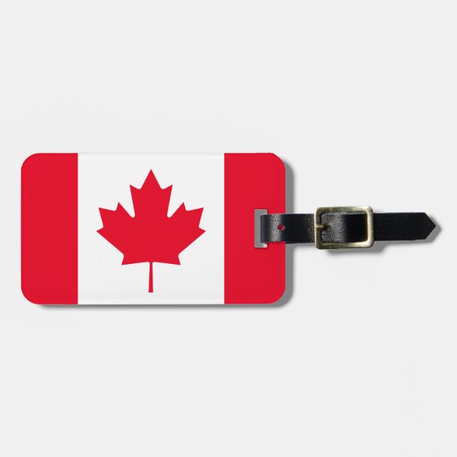 Classic Canada Flagga Bagagebricka (Horisontell Framsida)
