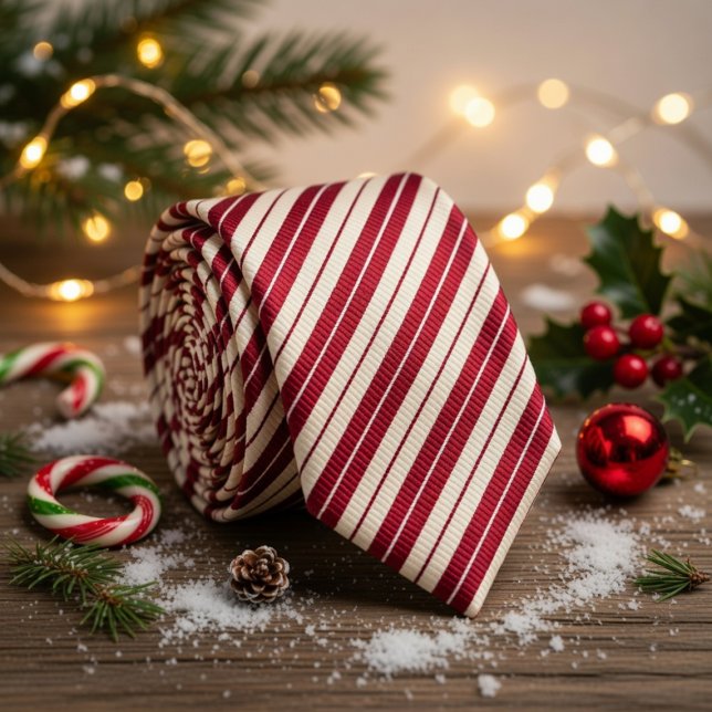 Classic Candy Cane Red & White Diagonal Striped Slips (Skapare uppladdad)