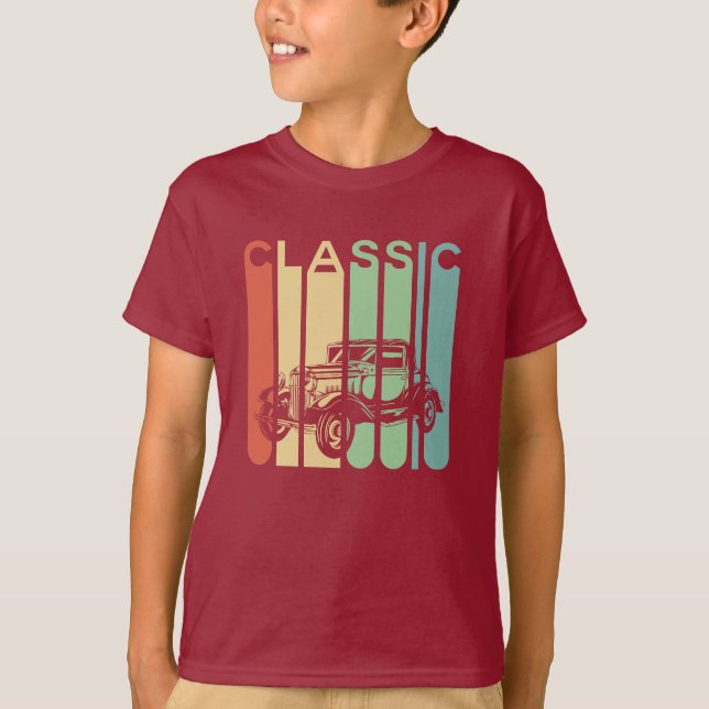 Classic Car Boy T-Shirt (Framsida)