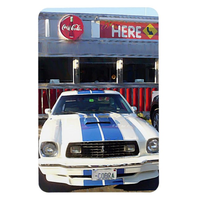 Classic Car Cruise Natt i Middag Magnet (Vertikal)