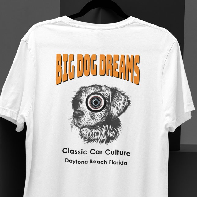 Classic Car Culture Big Hund Dreams Daytona Bch, F T Shirt (Skapare uppladdad)