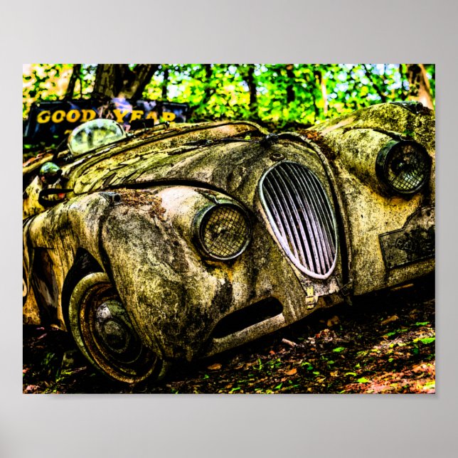 Classic Car Graveyard | Jaguar XK Poster (Framsidan)