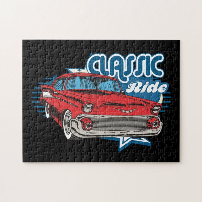 Classic Car Jigszle Puzzle Pussel (Horisontell)