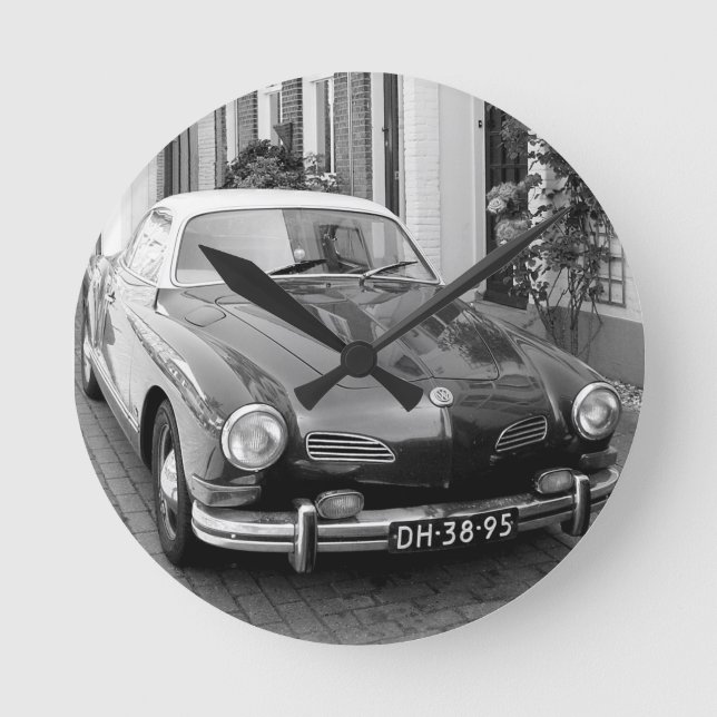 Classic car Karmann Ghia Rund Klocka (Framsida)