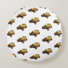 Classic Car Modern Cool Rund Kudde