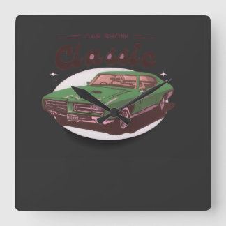 Classic Car Show  Fyrkantig Klocka