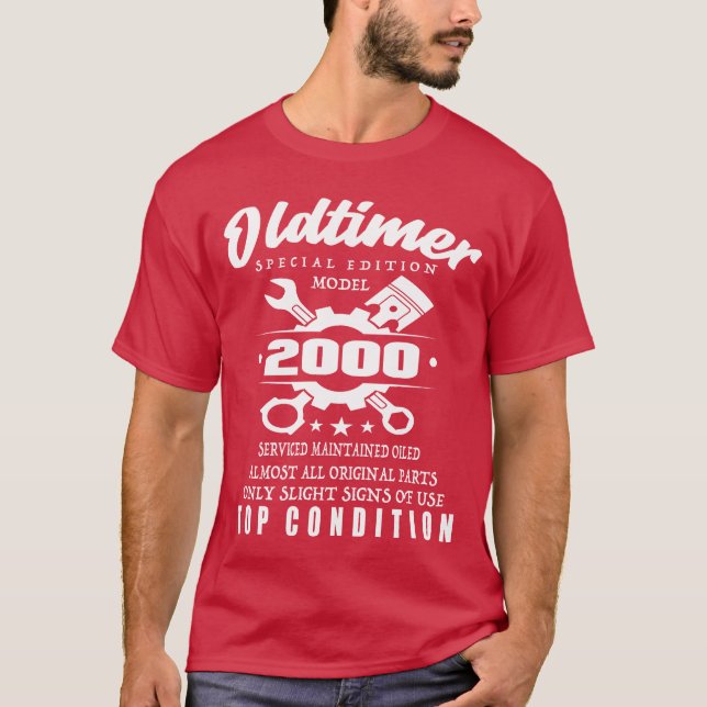 Classic Car Special Edition Model 2000 Birthday vi T Shirt (Framsida)
