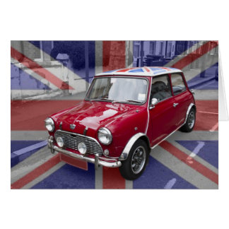 Classic Car Union Jack Flagga Hälsningskort