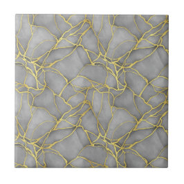 Classic Carrara Gold Marble Black Silver Kakelplatta