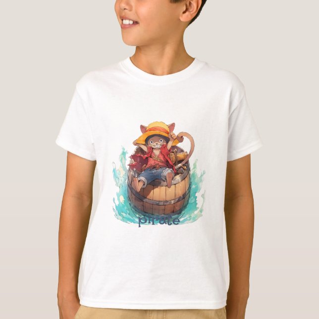 Classic Cat Pirate T Shirt (Framsida)