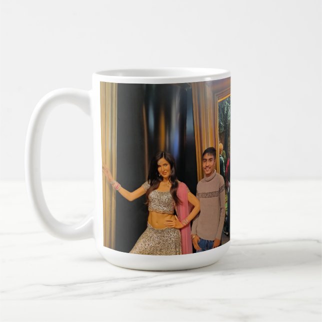 Classic Ceramic Coffee Mug" "Customizable Photo Mu Kaffemugg (Vänster)